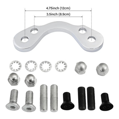 Top Clamp Handlebar Adapter for Harley Springer (3.5" 4.75" Riser)