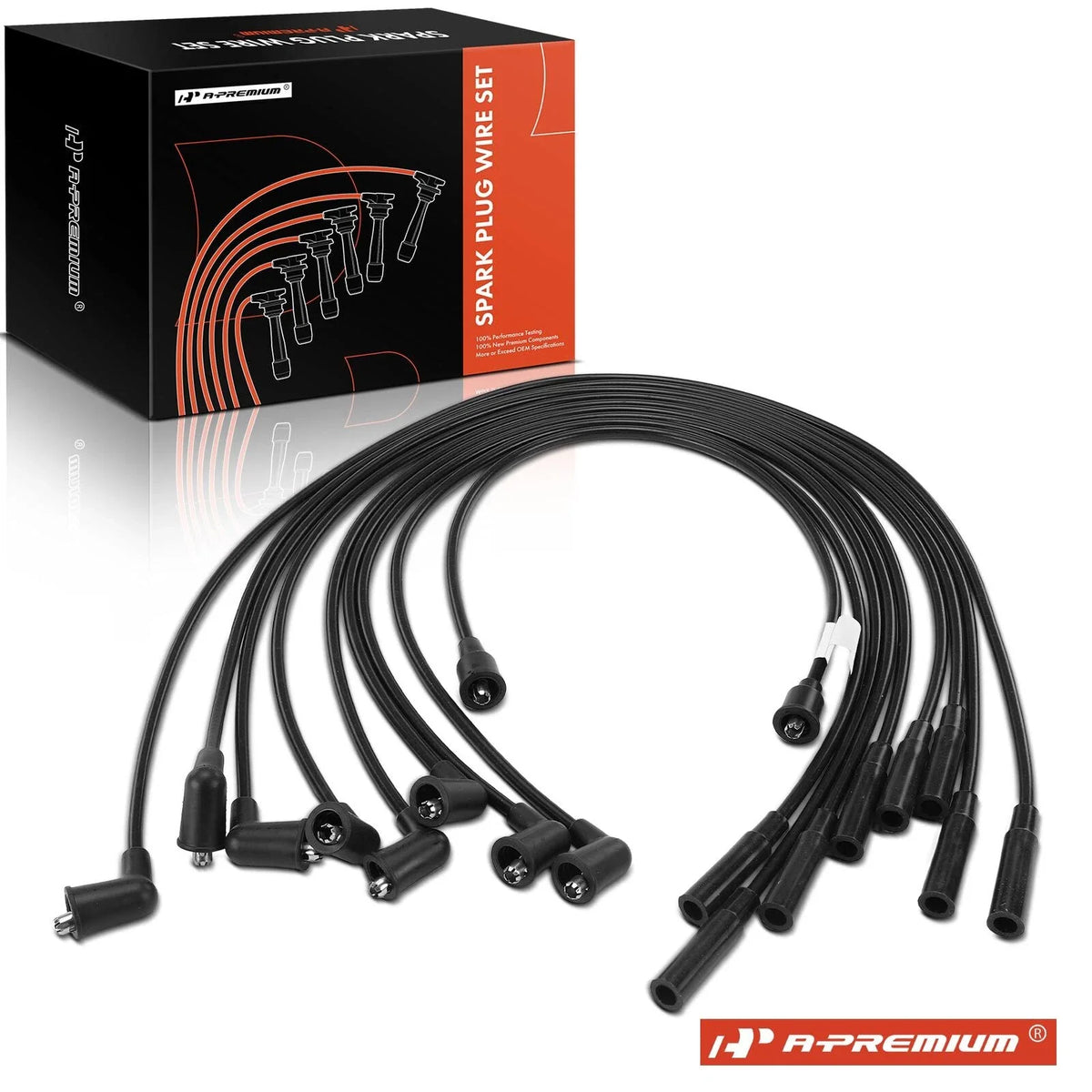 9x Spark Plug Wire Set for Ford Bronco Mustang (1980–1996)