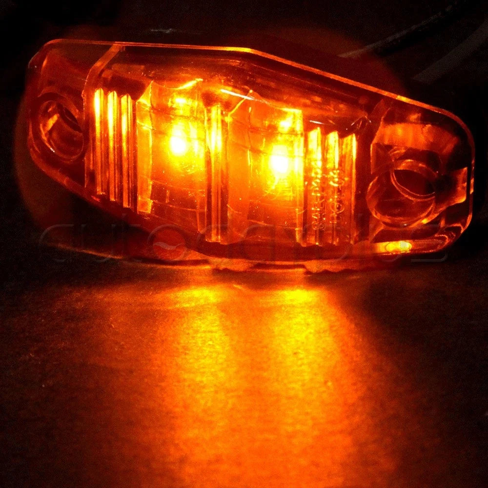 Amber LED Side Marker Clearance Lights Set of 4 for Trailers
