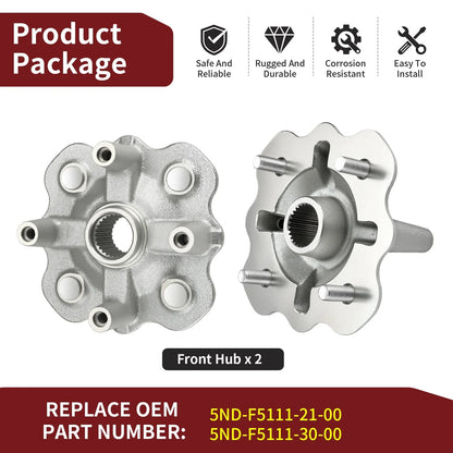 Front Wheel Hub Set of 2 for Yamaha Bruin 350 YFM350 (2004–2006) 5ND-F5111-21-00