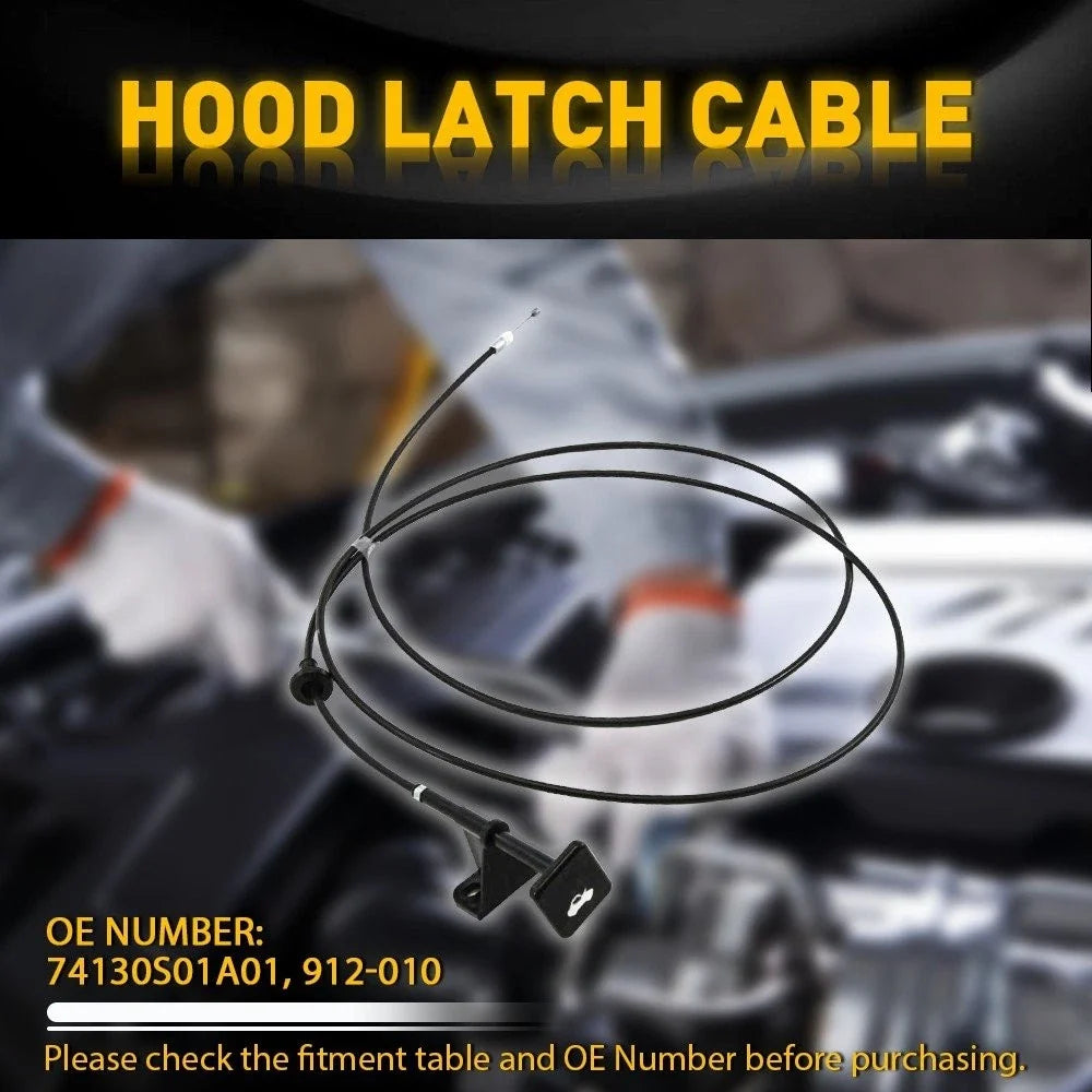 Latch Hood Release Cable with Pull Handle for Honda Civic (1996–2000)