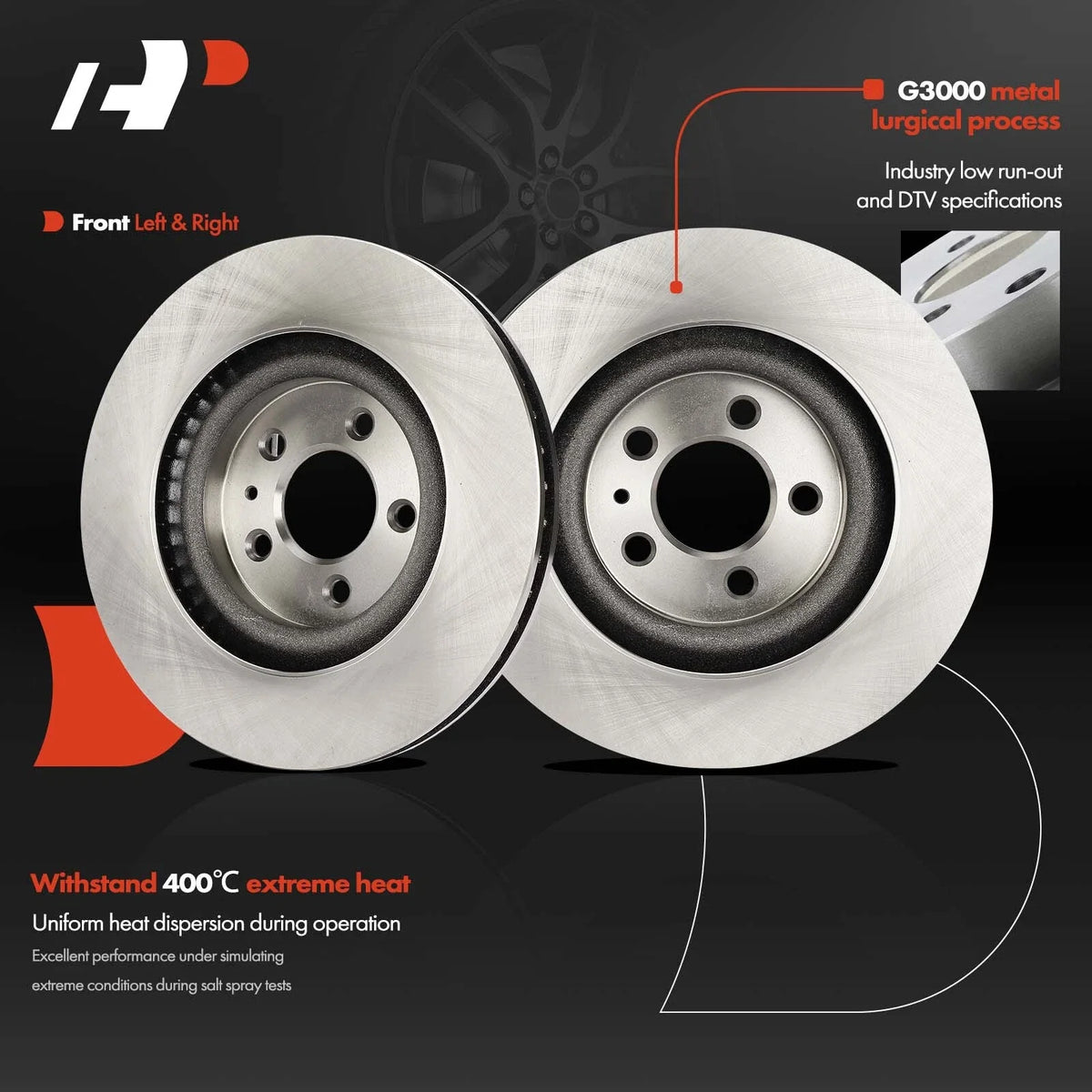 2011-2014 Front Disc Brake Rotors for Ford Mustang