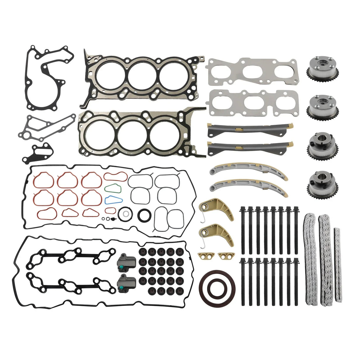 Timing Chain VVT Gears Kit for Kia Sorento Hyundai 3.3L (2013–2020)