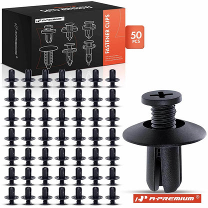 50x 8mm Nylon Bumper Retainer Clips for Nissan