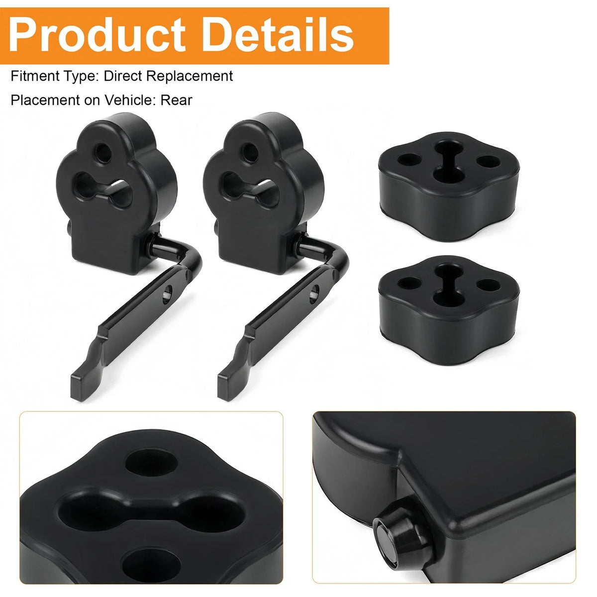 Set of 6 Exhaust Mounts for Crown Victoria (2003 to 2011)