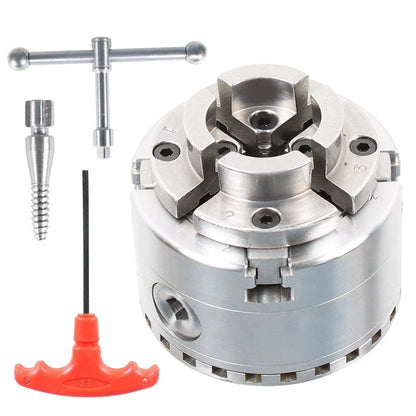 4-Jaw 2.75" Self-Centering Keyed Lathe Chuck for Various Lathes (1" x 8TPI)