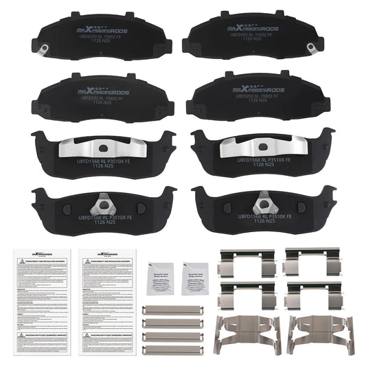 Set of 8 Brake Pads for Ford F-150 (1999–2004) Lincoln Blackwood (2002)