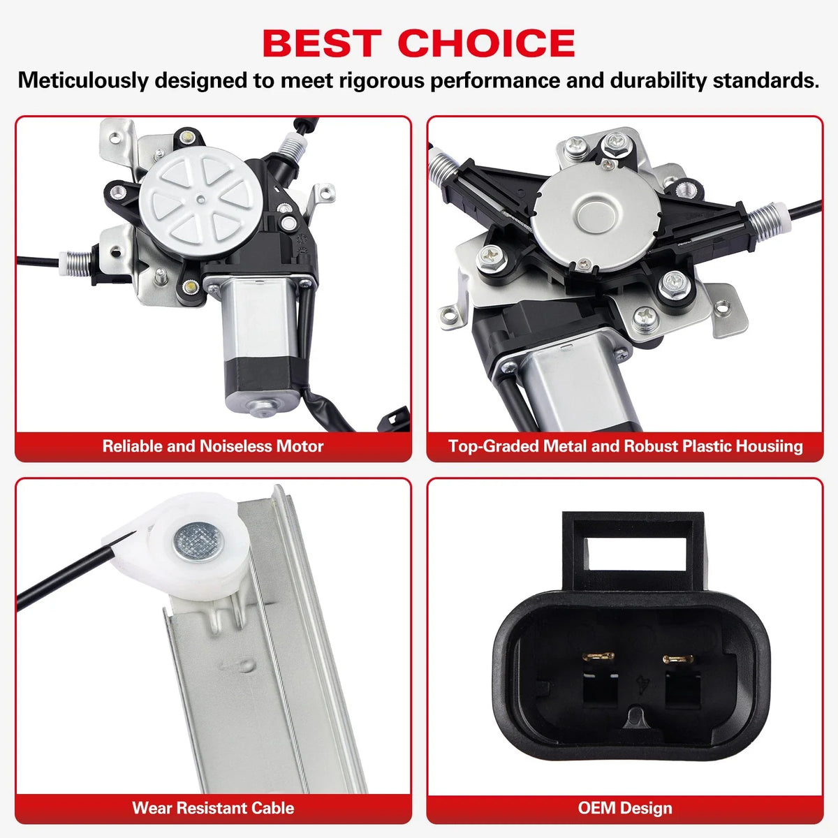 Front Left Power Window Regulator w/ Motor for Dodge Dakota (2004) 741-630