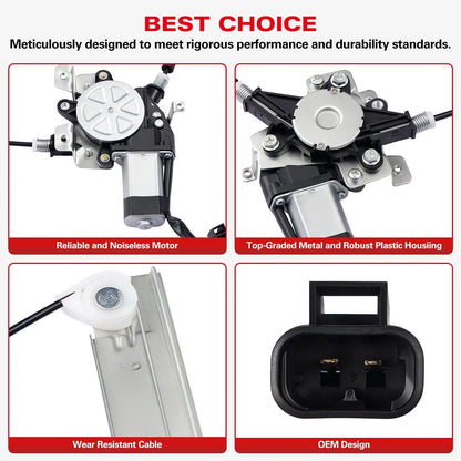 Front Left Power Window Regulator w/ Motor for Dodge Dakota (2004) 741-630