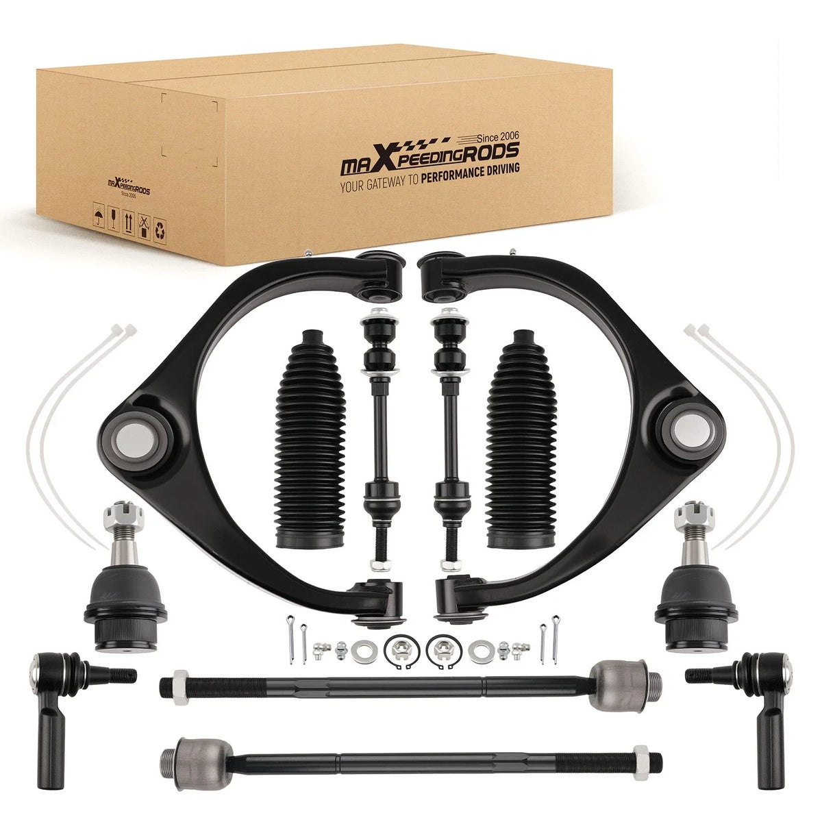 Front Control Arms with Ball Joints and Tie Rods for Dodge Ram 1500 (2009–2012)