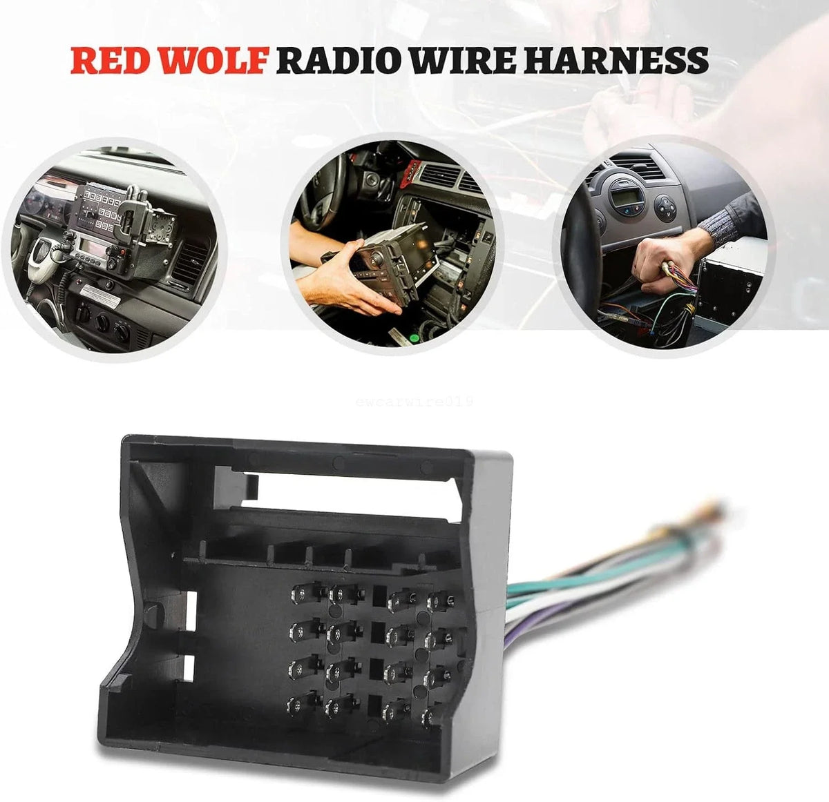 Car Stereo Wiring Harness for VW Passat (2000–2015) with Fakra Antenna Adapter