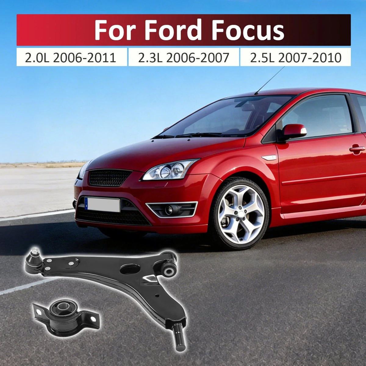 Front Left Lower Control Arm w/ Ball Joints for Ford Focus (2006–2011)