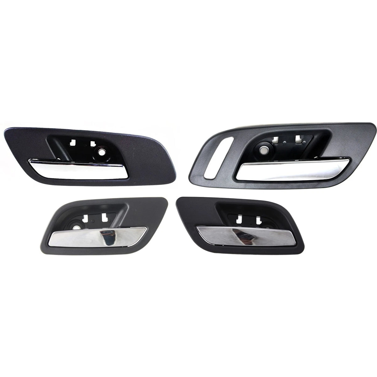 Set of 4 Interior Door Handles for Chevrolet Silverado 1500 (2007–2013) Black Chrome