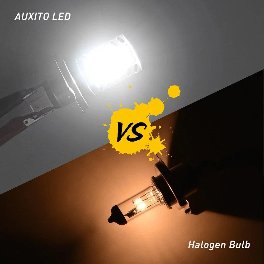 LED H4 Headlight Bulbs for Motorcycle (6500K, Hi/Lo Beam)