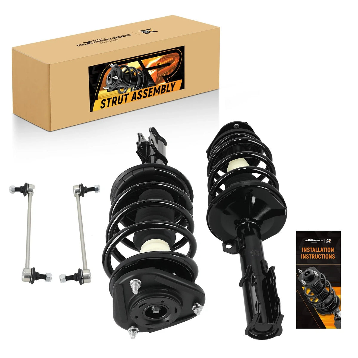 Front Struts with Coil Spring & Sway Bar Links for Toyota Corolla (2003–2008)