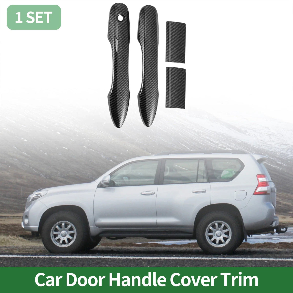Car Door Handle Cover Trim for Toyota HiAce (2019–2020) Black