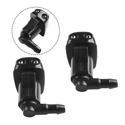 Front Washer Nozzle Jet Set - Black ABS for Mazda