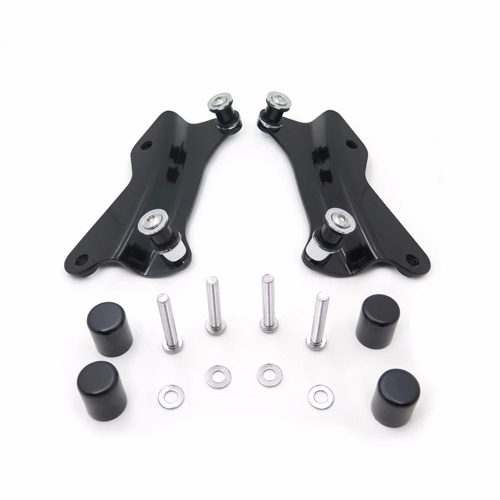 4-Point Docking Kit w/ Covers for Harley Touring (2014-2019) - Gloss Black