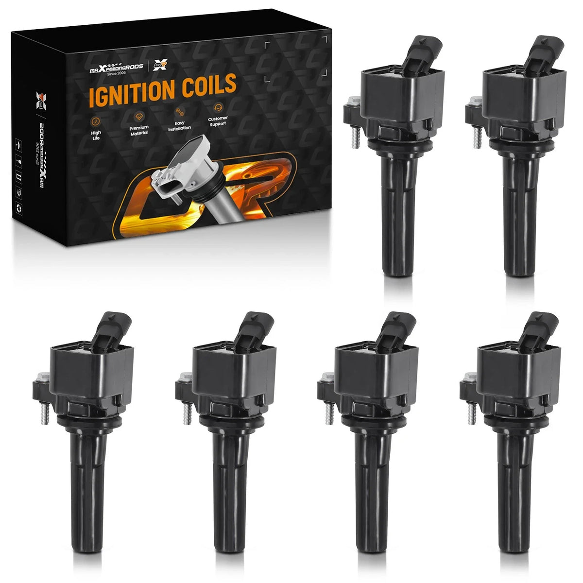 Set of 6 Ignition Coils for Buick GMC Chevrolet Trailblazer EXT (2006)