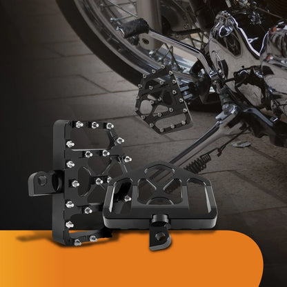Aluminum Foot Pegs MX Style Wide Black for Harley Touring (2014-2023)