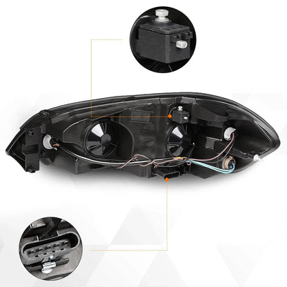 Chrome Housing Headlight with LED DRL for Chevy Impala 2006-2016