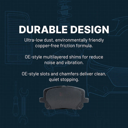 Ceramic Brake Pad Set - Front for Mustang 2015-2020