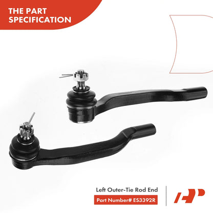 4-Piece Front Upper Control Arm Tie Rod Ends for Honda Accord 1994-1997