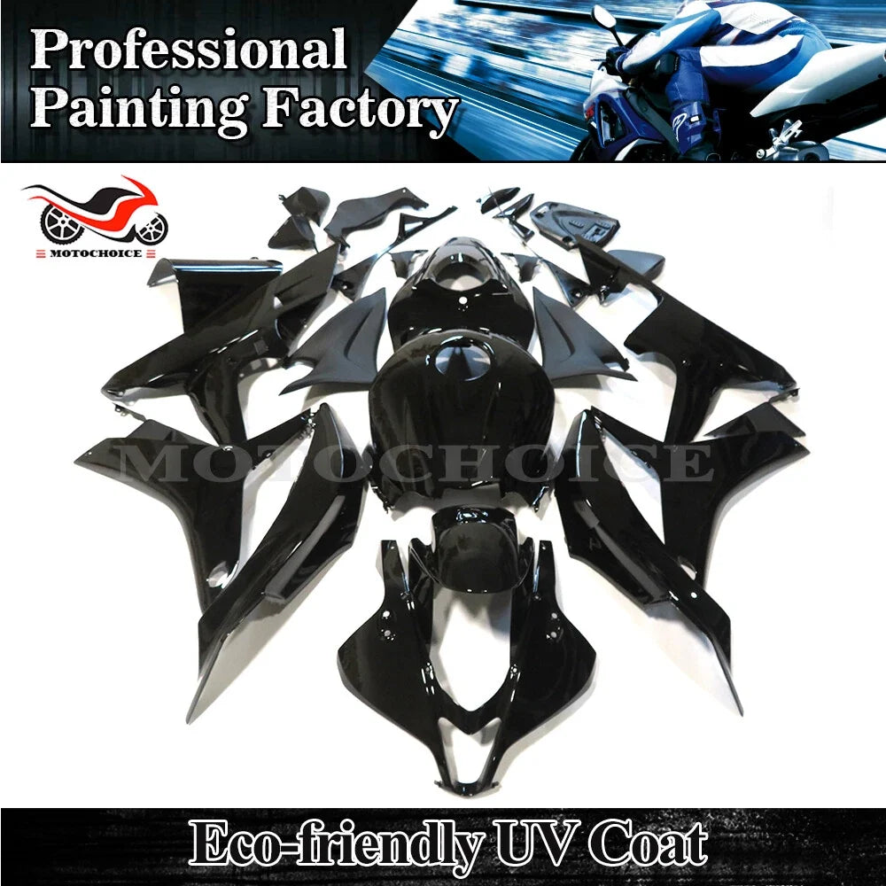 Glossy Black Fairing Kit for Honda CBR600RR (2007–2008)