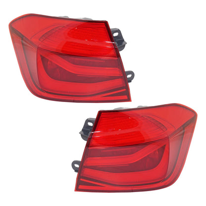 Tail Light Set for BMW 328i M3 (2016–2018) - Left Right Outer Red Lens LED
