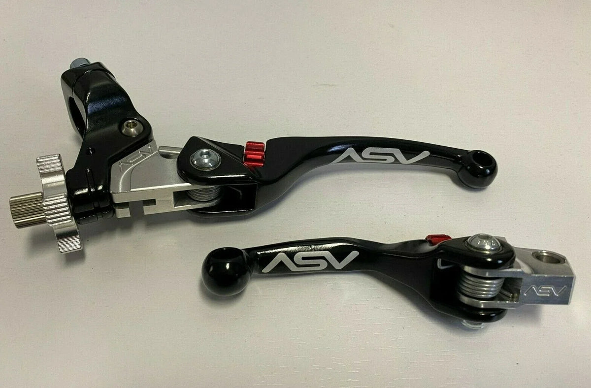 2X Unbreakable Black Folding Brake and Clutch Levers for KX 250F 450F (2013–2023)