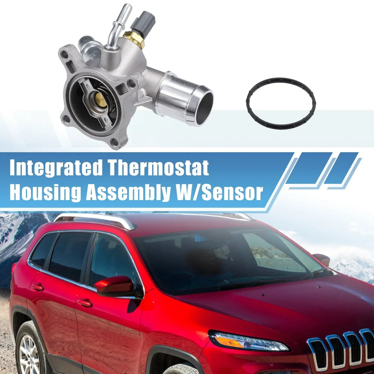 Engine Coolant Thermostat Housing Water Inlet 2007-2018 for Dodge Jeep