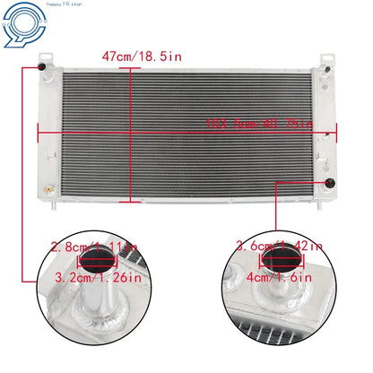3 Row Radiator CU2370 34'' for Silverado 1500/2500 Suburban 4.8L-6.0L