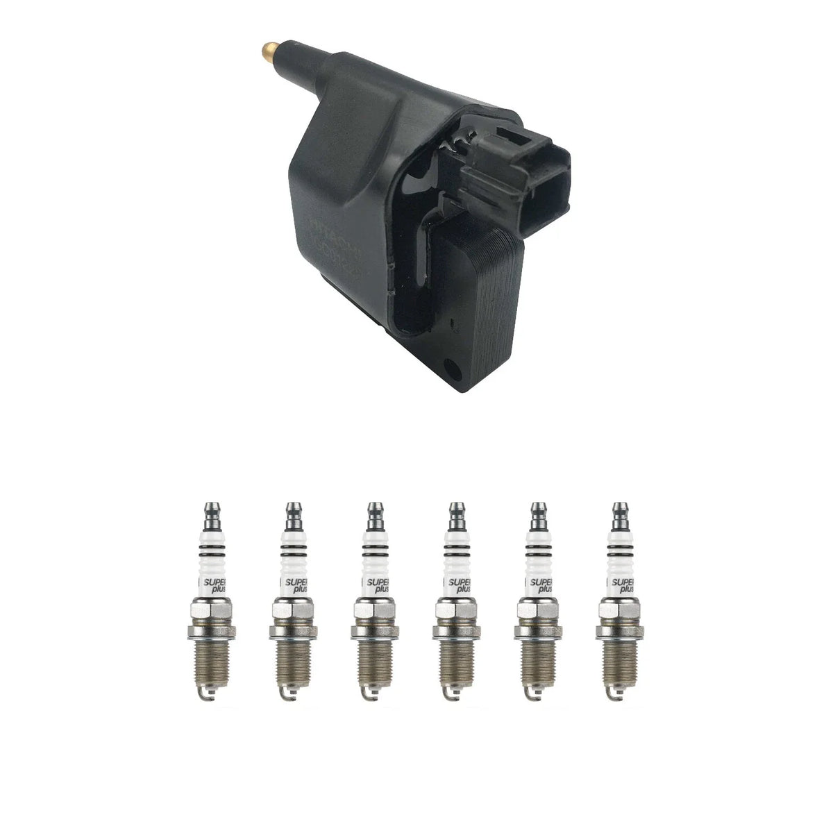 Set of 6 Hitachi Ignition Coils & Bosch Nickel Spark Plugs for Ram 1500 (1994–2001)