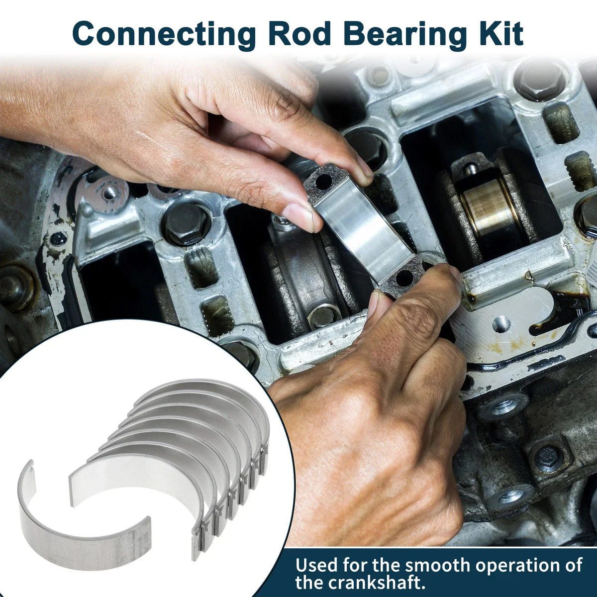 Set of 8 Connecting Rod Bearings for BMW 116i