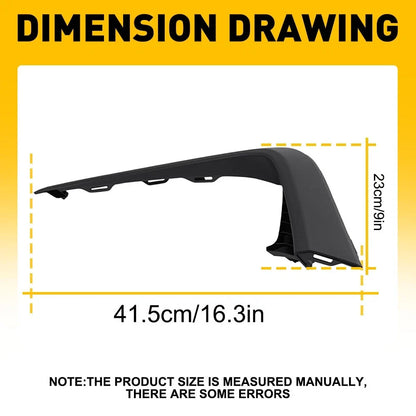 Upper Bumper Molding Front Left for Honda Pilot 2019-2022, Black