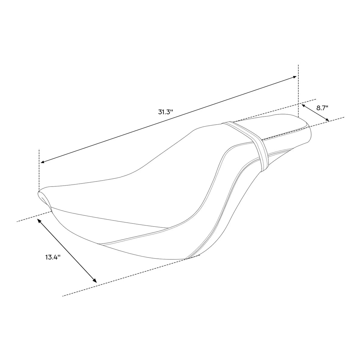 Driver Passenger Seat for Harley Softail Slim Heritage Classic Street Bob (2018–2023)