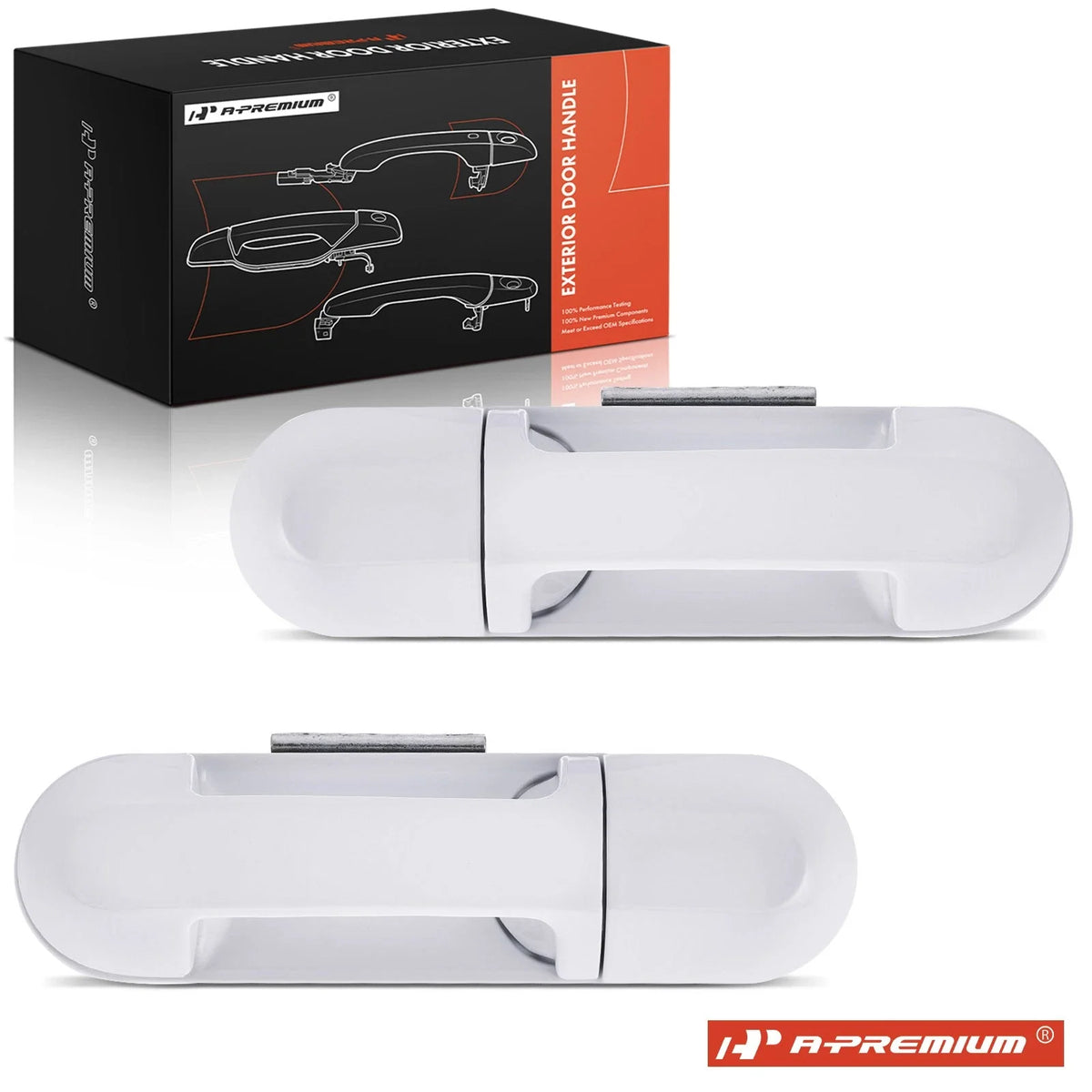 2X Rear White Exterior Door Handle for Ford Explorer Sport Trac (2007–2010)