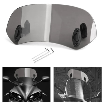 Motorcycle Windshield Extension Spoiler - Adjustable Clip-On