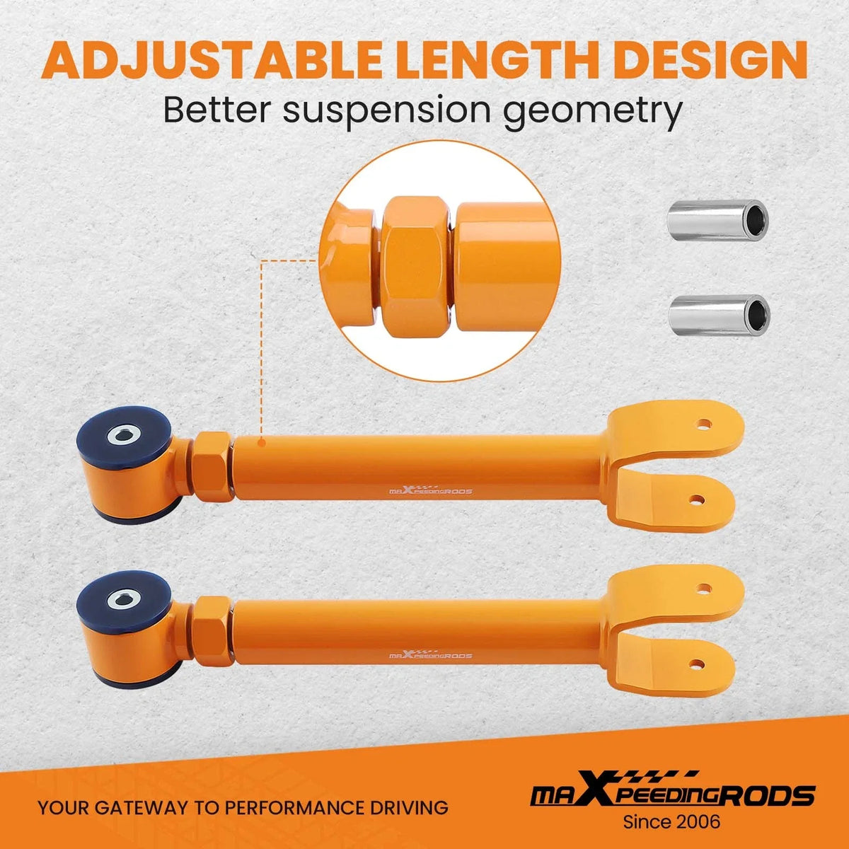 Set of Adjustable Upper Control Arms for Jeep TJ Wrangler 1997-2006