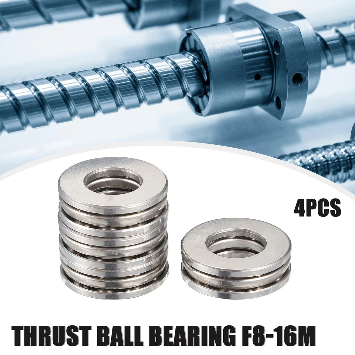4X F8-16M Thrust Ball Bearing for Car (8x16x5mm)