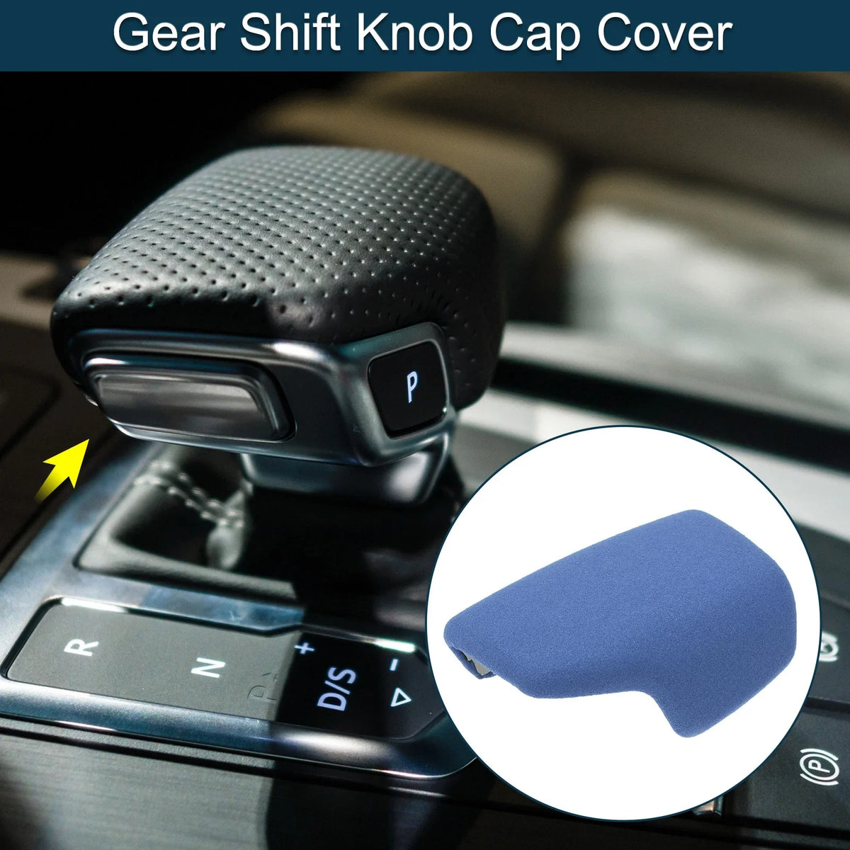 Gear Shift Knob Cap Cover for Audi A4 B9 A5 Q5 Q5L A6 Q7 S4 S5 (2016–2023) Blue