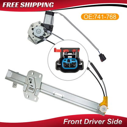 Front Left Window Regulator Assembly with Motor for Jeep Cherokee 1997-2001