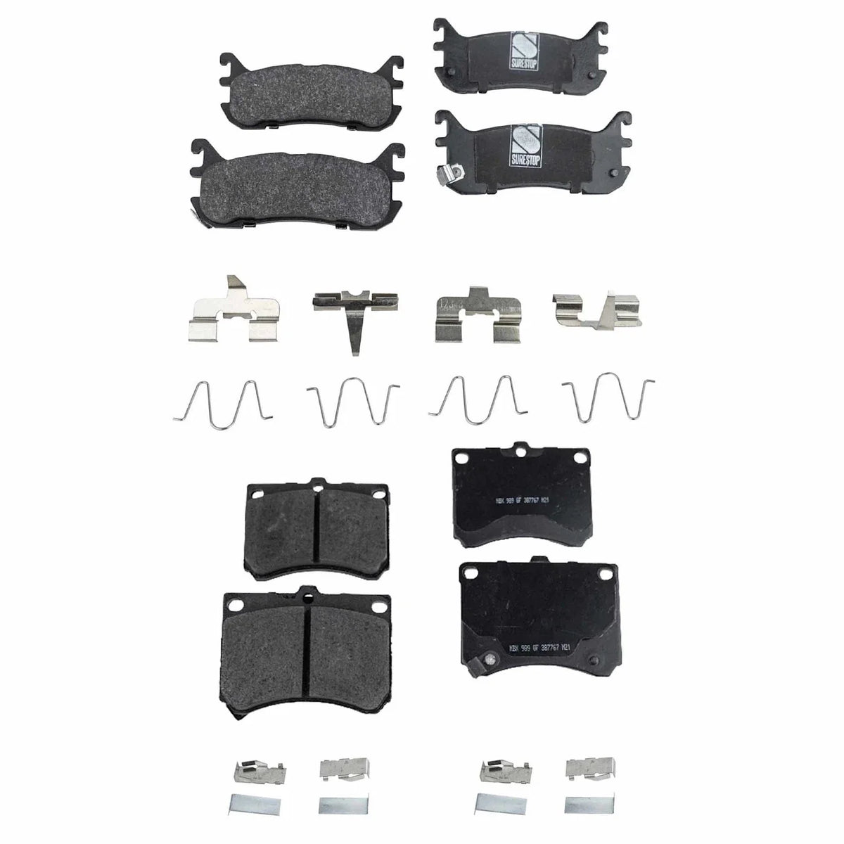 Set of 4 Semi-Metallic Brake Pads for Ford Escort (1997–2003)