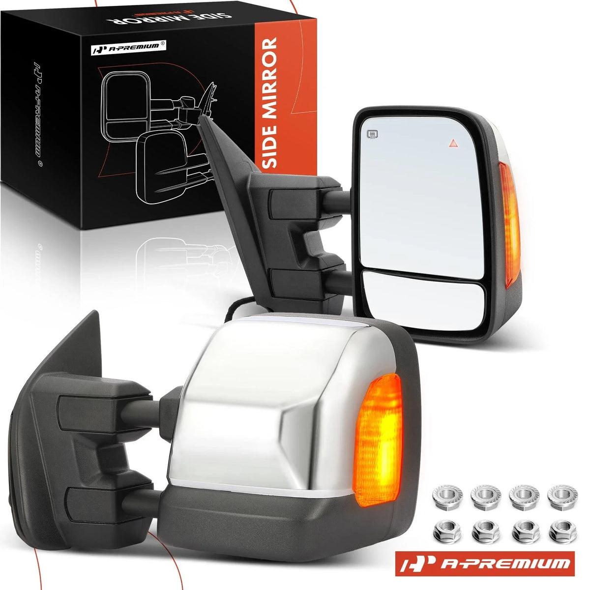 Pair Power Towing Mirrors for Nissan Titan (2004–2023)