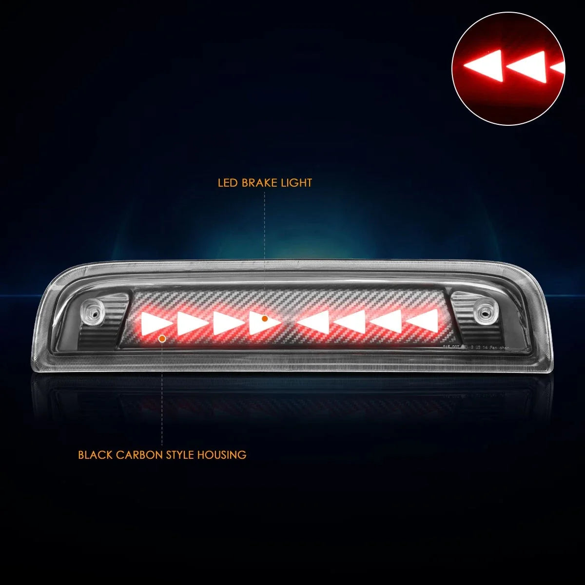 LED Sequential Triangle Third Brake Light for Silverado/Sierra 2014-2020