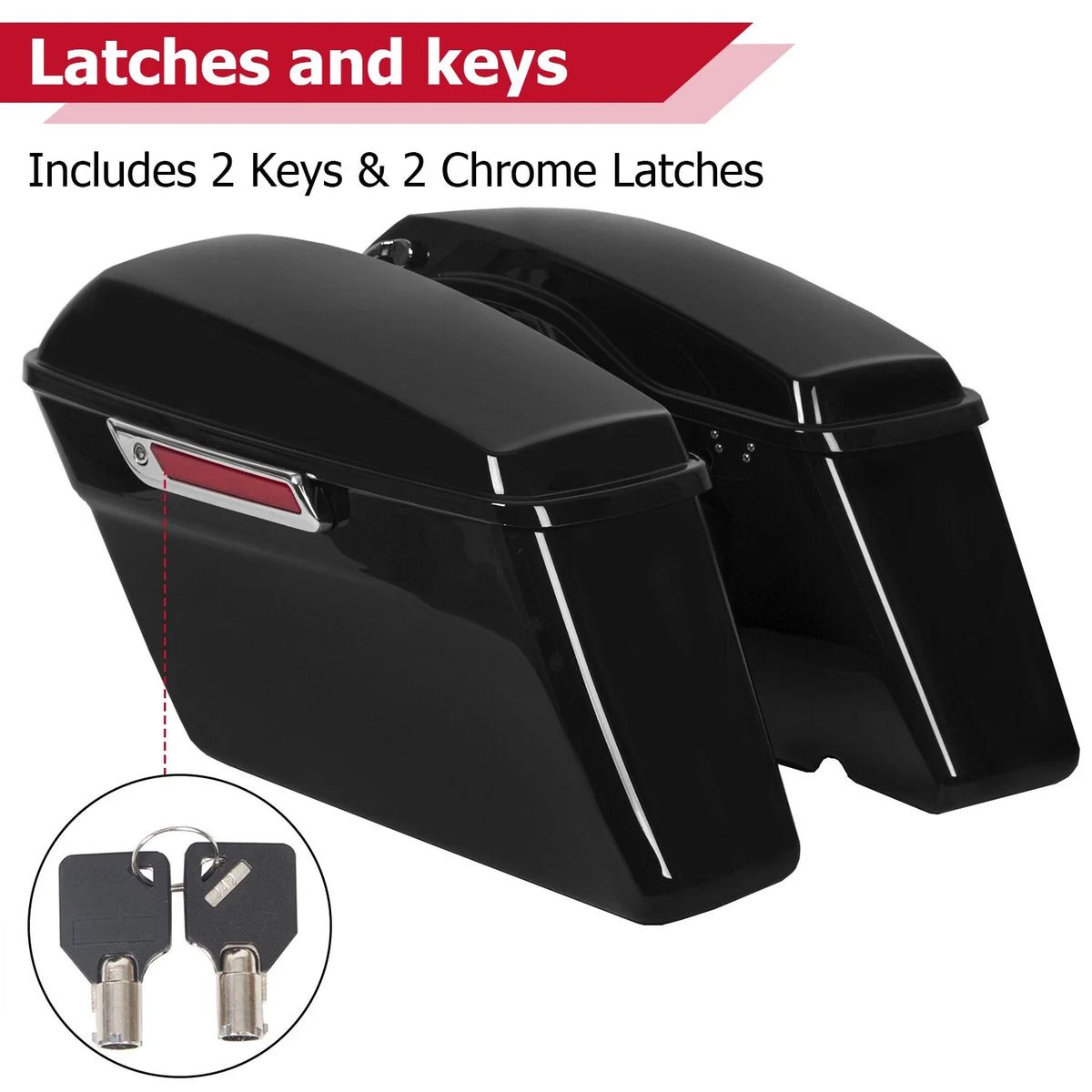 Saddle Bags for Harley Softail Heritage (With Conversion Bracket)