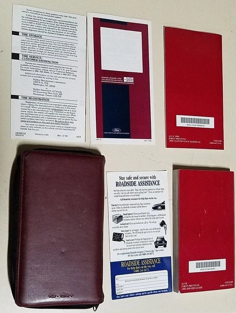 Owners Manual Collection for Mercury Cougar (1995)