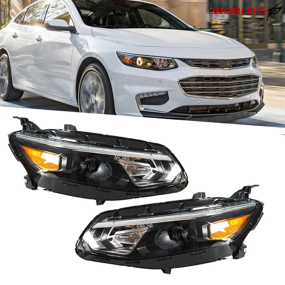 Projector Headlight Kits for Chevy Malibu (2016–2018) Black Housing
