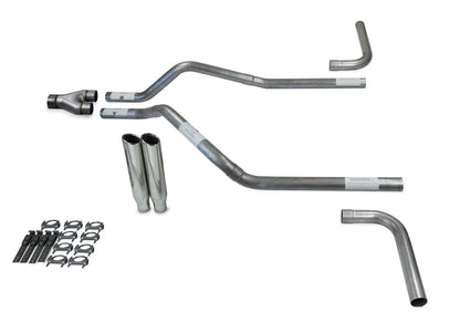Dual Exhaust System with 2.5" Y Pipe & Clamp-On Tips for 2000-2004 GMC Jimmy