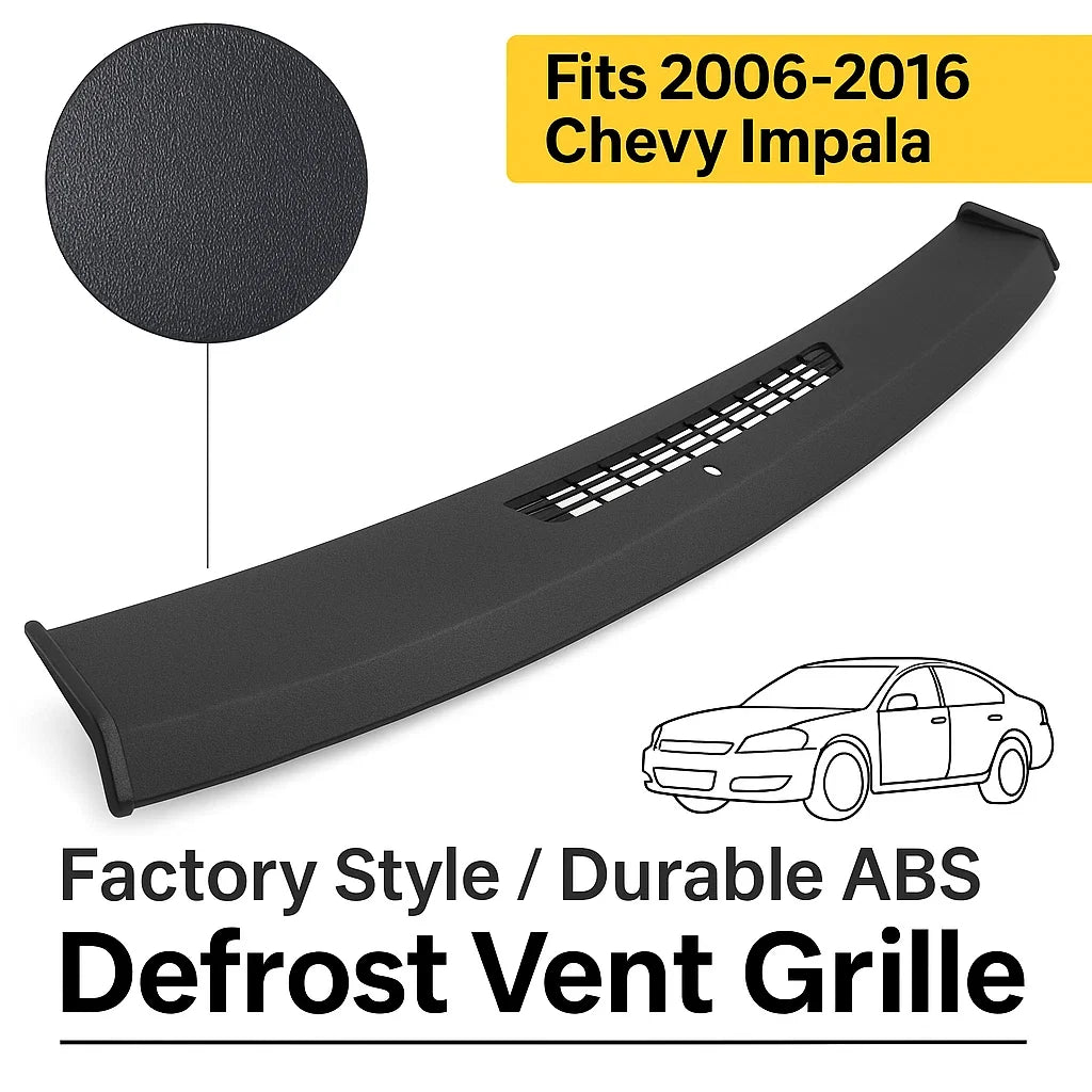 Dash Panel Cover Trim for 2006-2016 Chevrolet Impala - Black, W/Sensor Hole